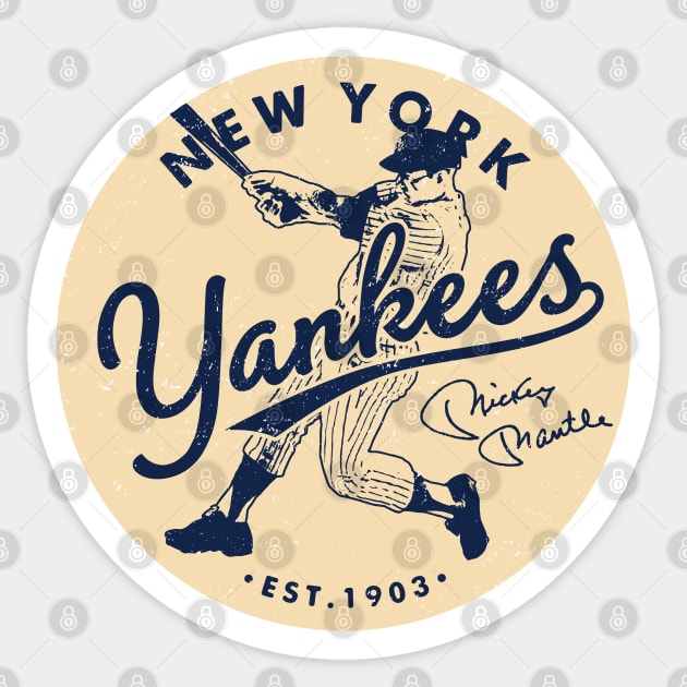 New York Yankees Mickey Mantle 2 by Buck Tee Sticker by Buck Tee